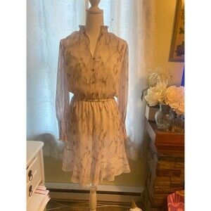 Snake Print Blouson Dress WHBM Size 2